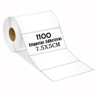 Rollo 1100 Etiquetas Adhesiva Termica 7.5x5cm