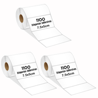 Rollo 1100 Etiquetas Adhesiva Termica 7.5x5cm Pack 3 Rollos