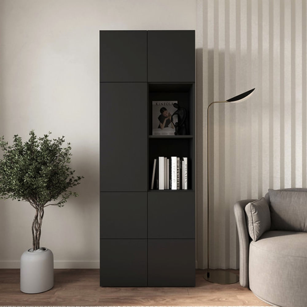 Armario Snow 7 puertas Negro | Masiva Home