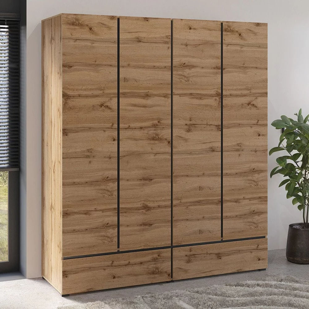 Ropero Alferez 4 puertas Marron | Masiva Home