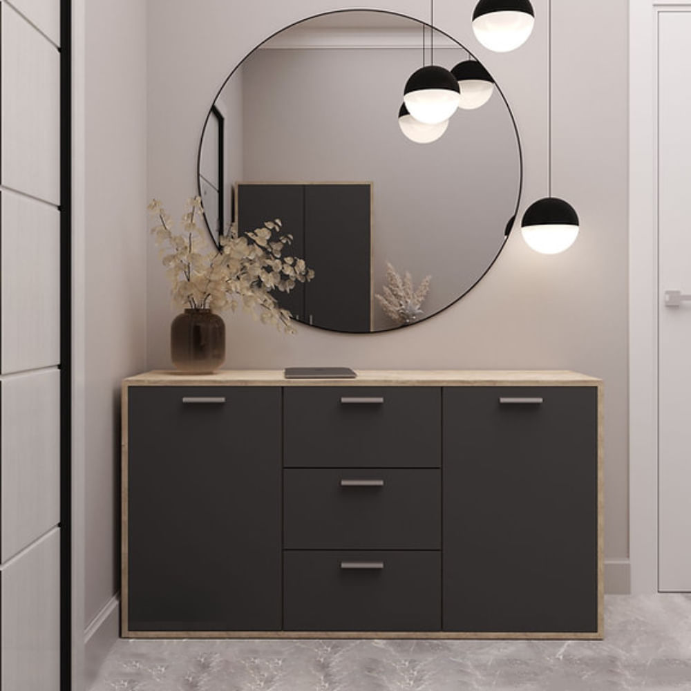 Cómoda Persa 3 cajones Negro y marron | Masiva Home