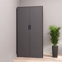 Armario Renato 2 puertas Plomo y Negro| Masiva Home