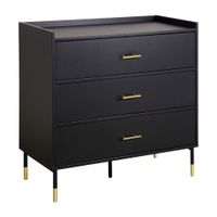 Cómoda Tedy 3 cajones Negro | Masiva Home