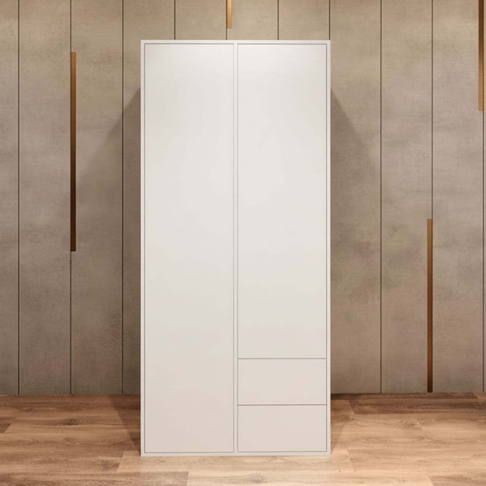 Armario Palmer 2 cajones Blanco| Masiva Home