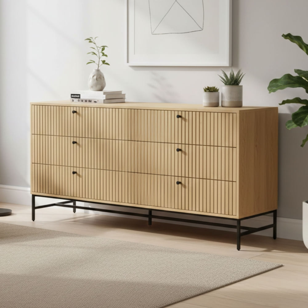 Cómoda Boston 6 cajones Duna | Masiva Home