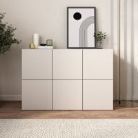 Cómoda Snow 6 puertas Blanco | Masiva Home