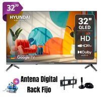 Televisor Hyundai QLED 32'' HD  HYLED3259QG 2025 - Ant - Rack Fijo