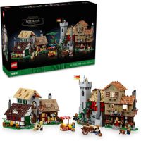 LEGO ICONS PLAZA CIUDAD MEDIEVAL PARA ADULTOS CON 8 MINIFIGURAS