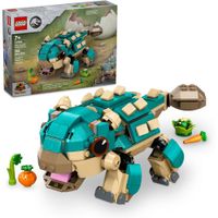 LEGO JURASSIC WORLD BABY BUMPY, JUGUETE DE DINOSAURIO ANQUILOSAURIO PARA ARMAR