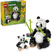 LEGO CREATOR 3 EN 1 FAMILIA DE ANIMALES SALVAJES, OPCIONES PANDA, PINGÜINO U ORCA