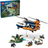 LEGO HELICÓPTERO EXPLORADOR DE LA JUNGLA LEGO CITY CON 5 MINIFIGURAS Y GORILAS