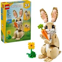 LEGO CREATOR 3 EN 1 CONEJITO, OPCIONES CONEJO, FOCA O LLAMA, FIGURAS DE ANIMALES