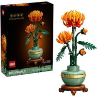 LEGO SET DE CRISANTEMO BOTÁNICO LEGO, FLOR ARTIFICIAL Y DECORACIÓN PARA ADULTOS