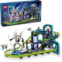 LEGO MONTAÑA RUSA LEGO CITY CON ROBOT ARTICULADO, JUGUETE DE INGENIERÍA