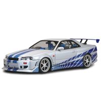 Auto A Escala 1-24 Nissan Skyline R34 Rápidos Y Furiosos Aoshima Para Armar
