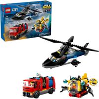 LEGO CITY HELICÓPTERO, CAMIÓN DE BOMBEROS Y SUBMARINO