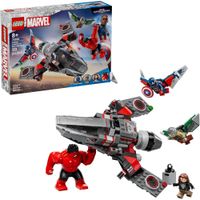 LEGO MARVEL BATALLA CAPITÁN AMÉRICA VS HULK ROJO CON MINIFIGURAS