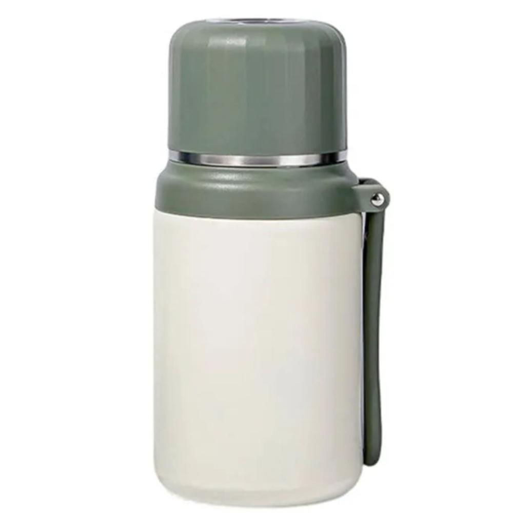 Termo de Acero Inoxidable Fashion Verde 450 ml Conserva Calor y Frío