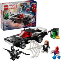 LEGO MARVEL SPIDER-MAN VS. VENOM, COCHE DE JUGUETE CON MINIFIGURAS
