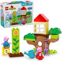 LEGO DUPLO PEPPA PIG JARDÍN Y CASA DEL ÁRBOL, JUGUETE EDUCATIVO PARA NIÑOS