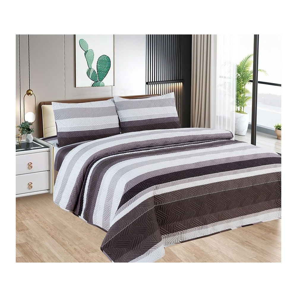 Cubrecama y Juego de sábanas Queen 100% Algodón