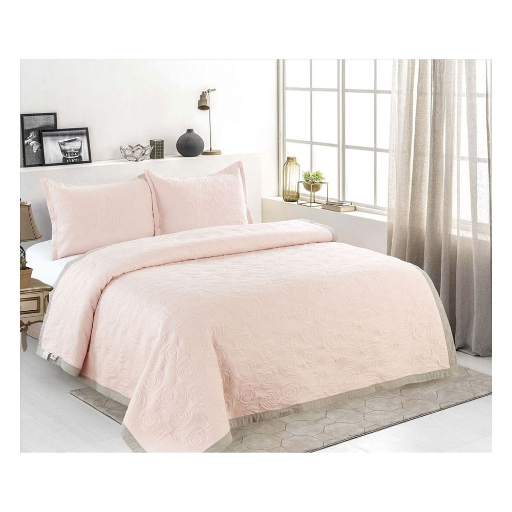 Cubrecama de Verano + Fundas de Almohada 100% Algodón 2 Plazas