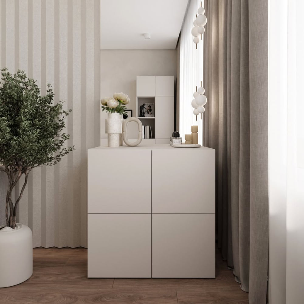 Cómoda Snow 4 puertas Blanco | Masiva Home