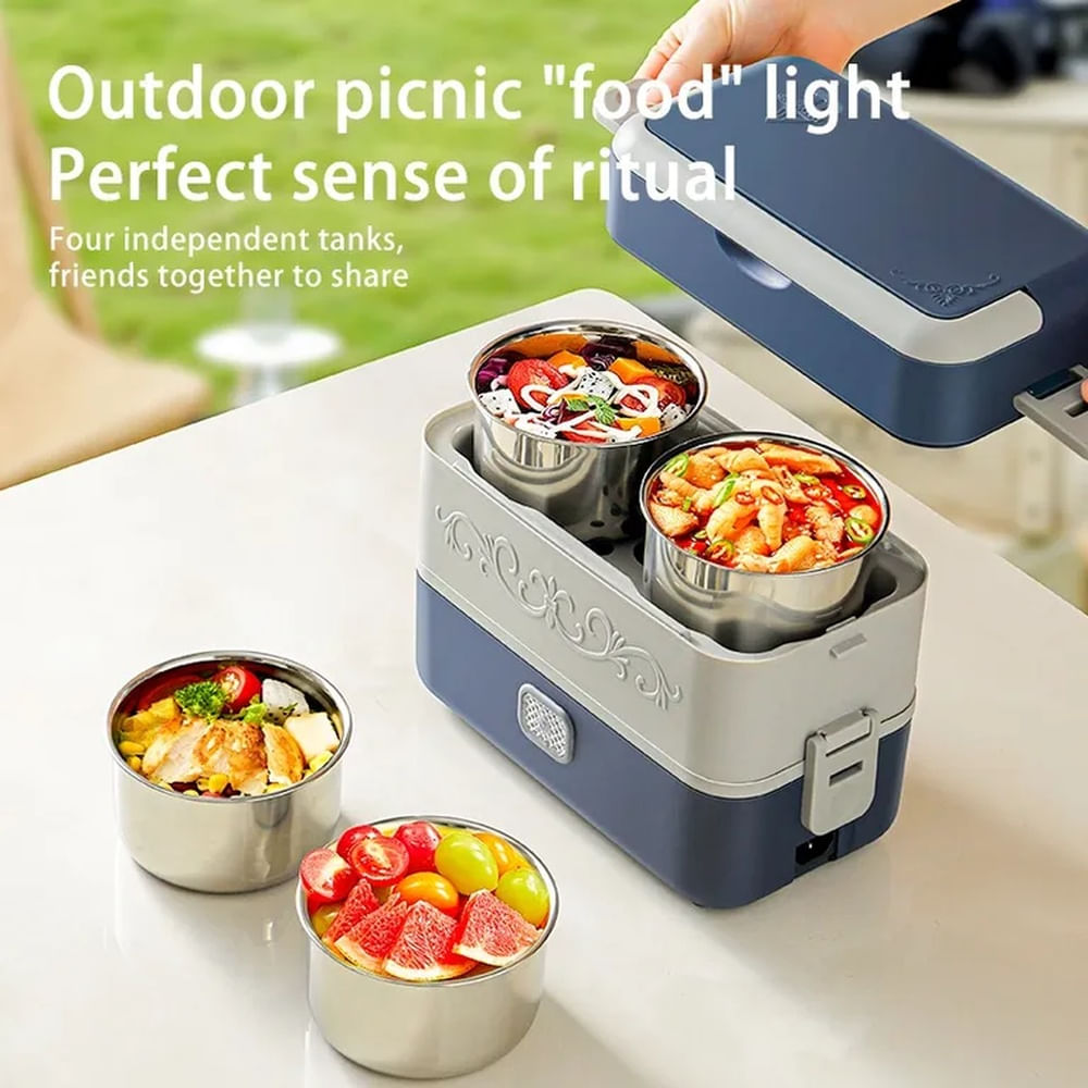 Lonchera Eléctrica Portátil A Vapor 24L Calentador Alimento Fiambre Vianda Termica Electrica 220V