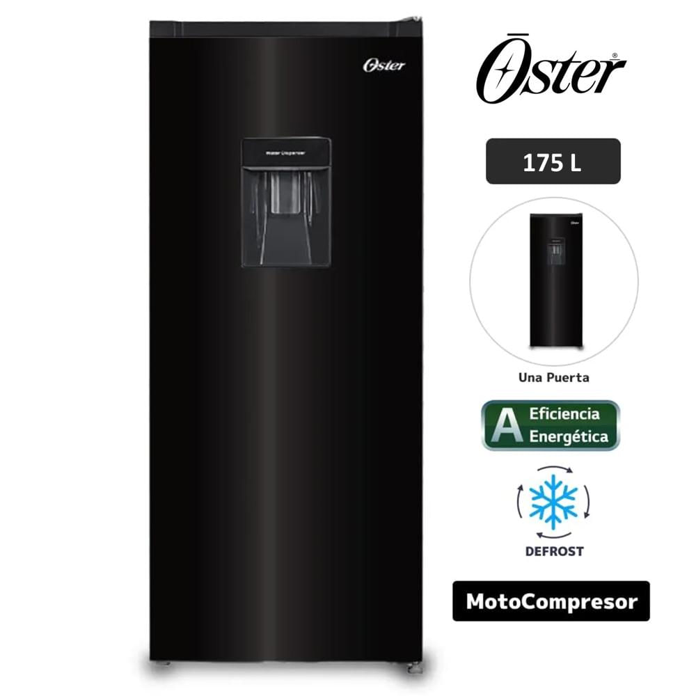 Refrigeradora Oster 175L Monopuerta OS-PDF178BD Negro