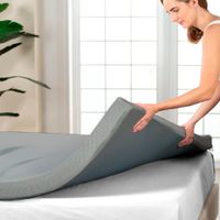 Topper de Espuma Viscoelastica 1 Plaza y Media Gris Teraflex 190x100x8cm