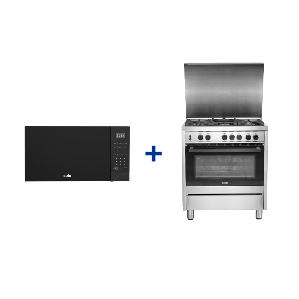 Combo Cocina de pie Bali 5H y Microondas 3 En 1 Multifunciones 21L