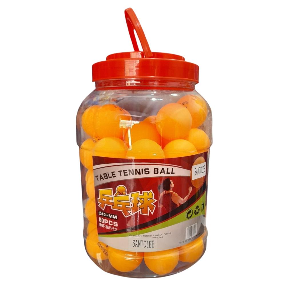 60 Pelotas Ping Pong Tenis Mesa Training con Frasco