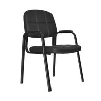 Silla Fija Avant TQ Cuero Negro Ofideas