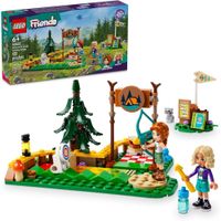 LEGO FRIENDS CAMPAMENTO DE AVENTURAS CON TIRO CON ARCO, INCLUYE MINI MUÑECAS Y MAPACHE