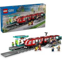 LEGO TRANVÍA Y ESTACIÓN DE TREN DEL CENTRO DE LA CIUDAD SET DE CONSTRUCCIÓN CREATIVO