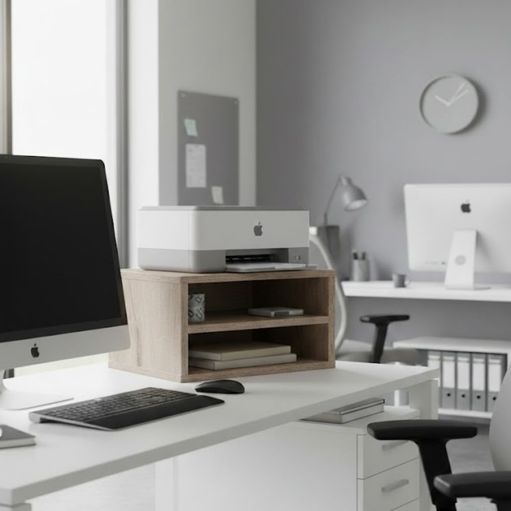 Módulo Organizador de mesa escritorio en melamina Macadamia