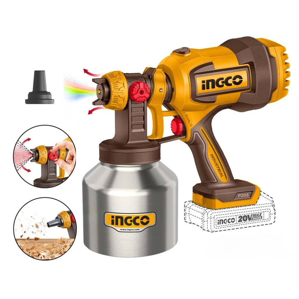Pistola para Pintar Vaso de Aluminio 20v Ingco CSGLI20041