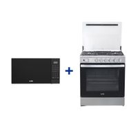 Combo Cocina de pie 5 Hornillas y Microondas 3 En 1 Multifunciones 21L