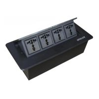 Tomacorriente para Mueble 4 Tomas Color Negro Opalux OP-UTS4BK
