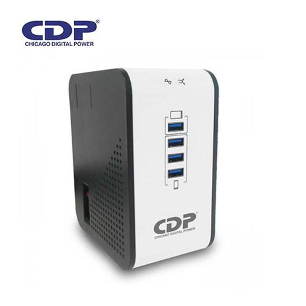 ESTABILIZADOR CDP R2CU-AVR1008I 1000VA 500W 8 SALIDAS 4 PUERTOS USB
