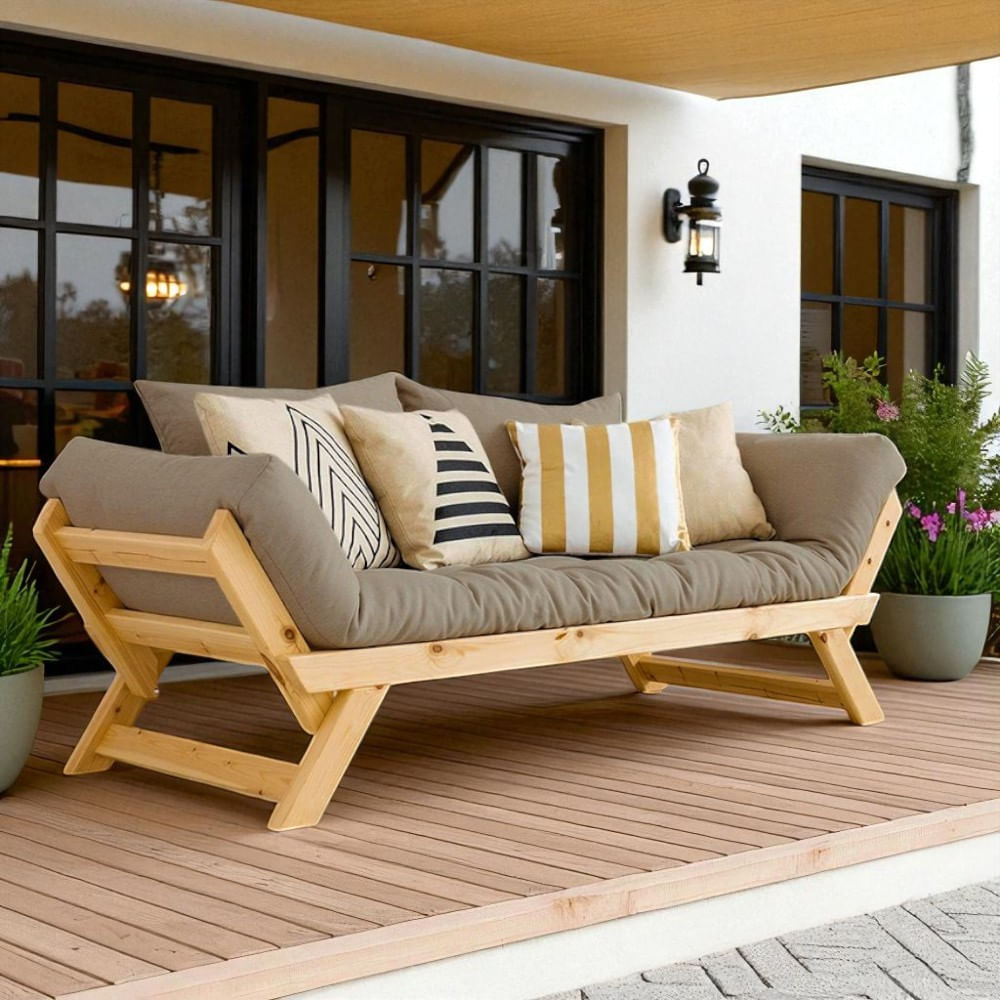 Sofa de Terraza de Madera para 3 personas Alondra Movenda