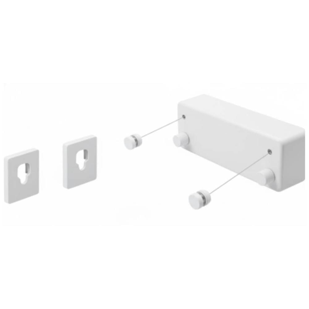 Colgador Tendedero de Ropa Retráctil de Acero Inoxidable Blanca