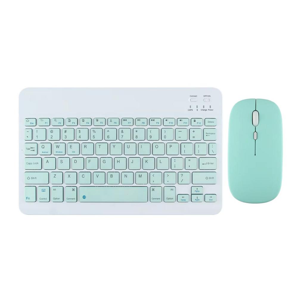 Teclado inalámbrico Bluetoot con Mouse Verde