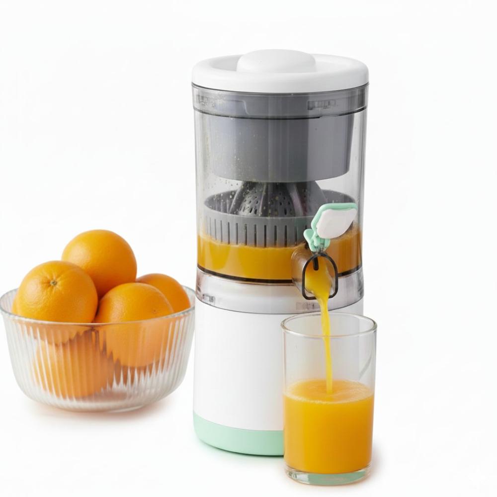 Exprimidor Eléctrico de Naranjas y Frutas Portátil Recargable Multifuncional Verde agua