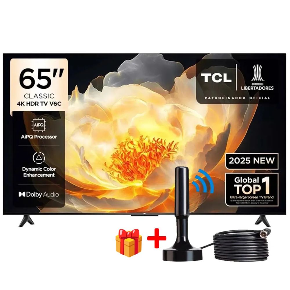 Televisor TCL 65 UHD 4K Smart TV 65V6C - ANTAENA DIGITAL