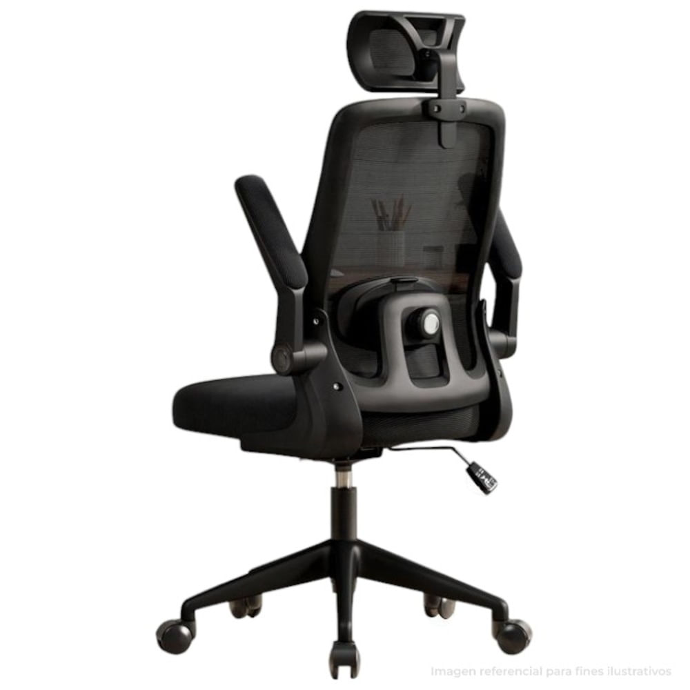 Silla de Oficina de Malla y Apoyabrazos Ajustables