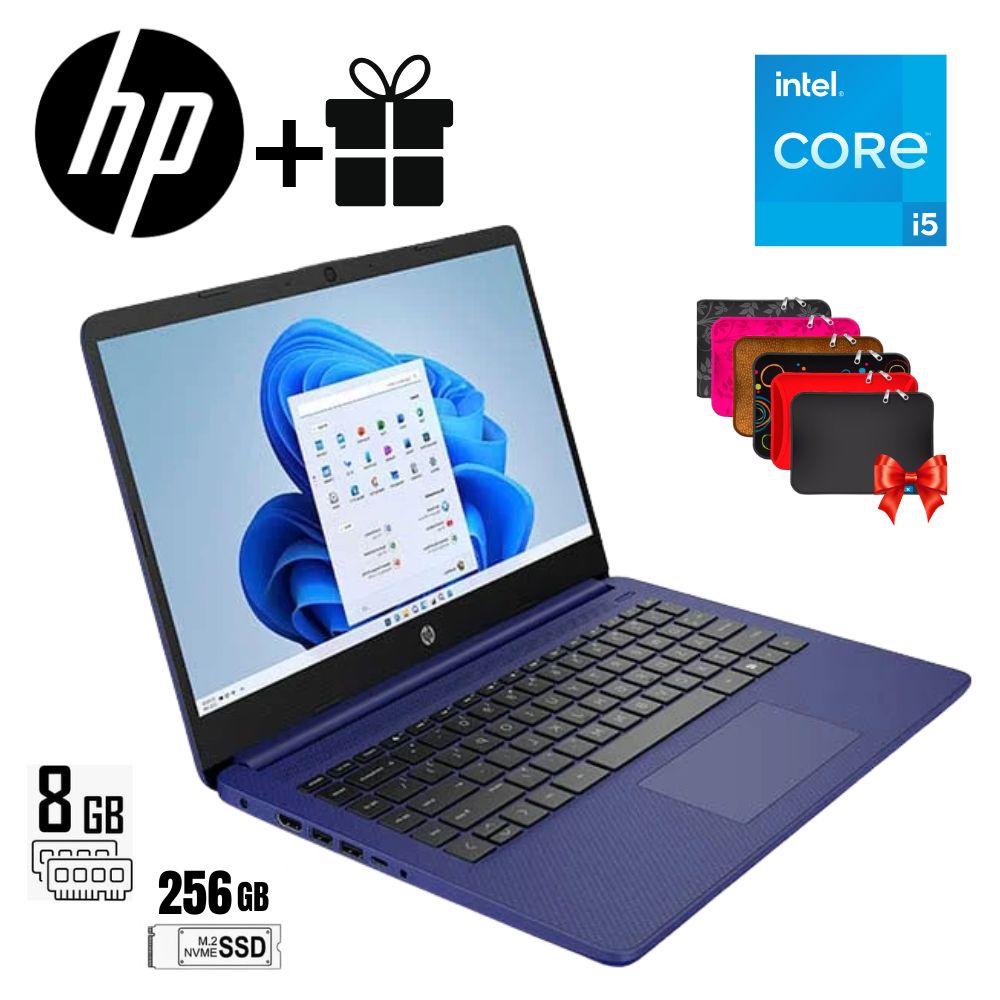 LAPTOP HP CORE i5-1135G7 14 COLOR AZUL SDRAM DDRAM 8GB SSD 256GB MOD 14-DQ2512LA