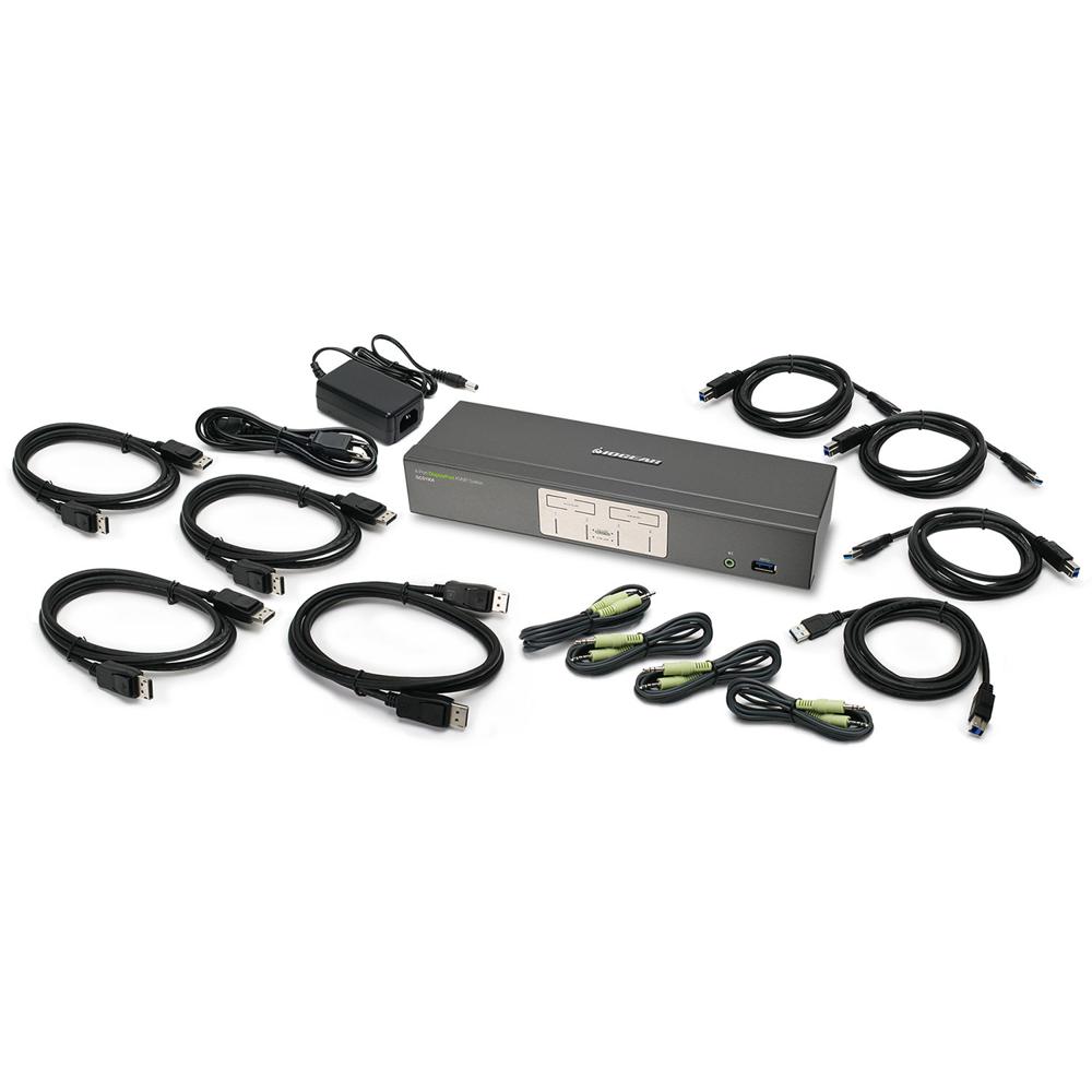 IOGEAR Switch KVMP de 4 Puertos DisplayPort con Hub USB 3.1 Gen 1 - Conexión Directa a 4 Computadora 1333768-REG IOGEAR Switch KVMP de 4 Puertos DisplayPort con Hub USB 3.1 Gen 1 - Conexión Directa a 4 Computadora 1333768-REG