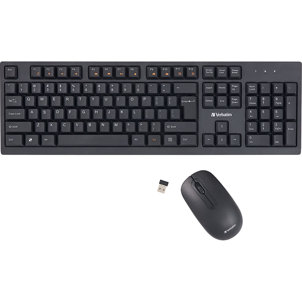 Verbatim Wireless Keyboard and Mouse 1619702-REG Verbatim Wireless Keyboard and Mouse 1619702-REG