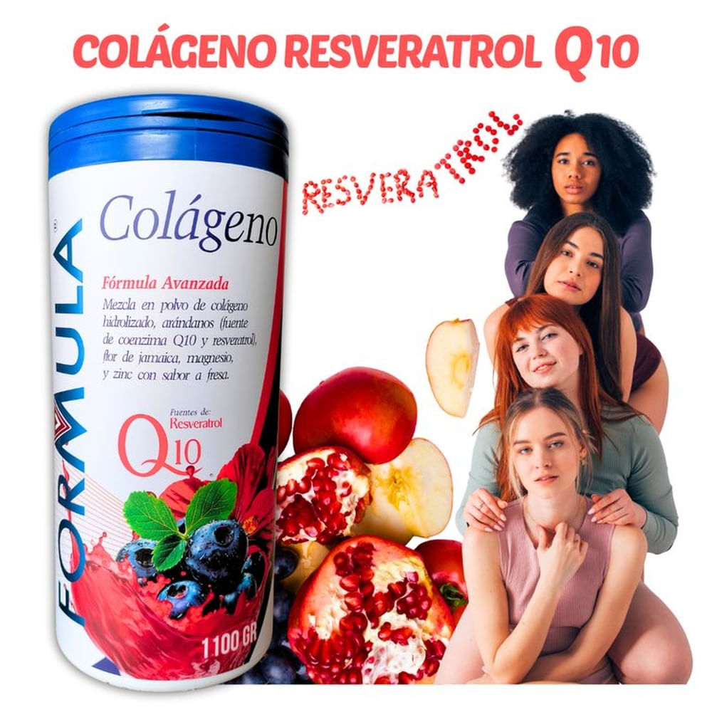 COLÁGENO HIDROLIZADO RESVERATROL Q10 ANTIEDAD 1.1 KILO FORMULA V